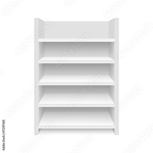 Empty showcase. Illustration isolated on white background. Graphic concept for your design