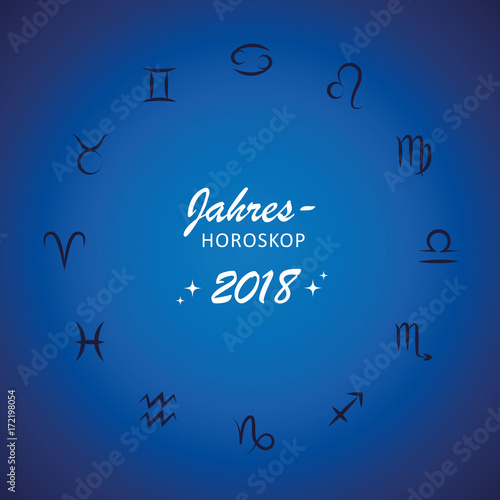 jahreshoroskop 2018 blau