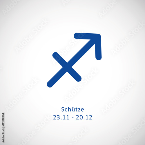 sternzeichen symbol schütze blau