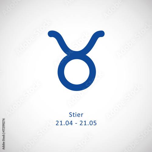 sternzeichen symbol stier blau