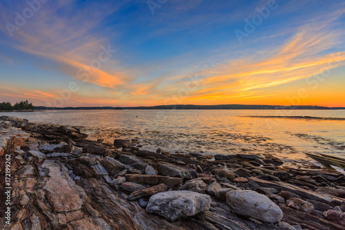 Sunrise Over Boothbay Harbor