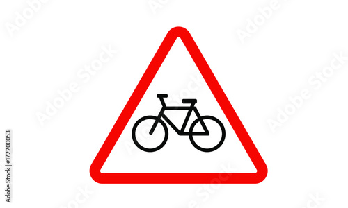 Bicycle sign allowed route
