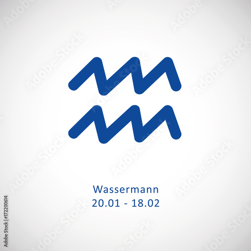 sternzeichen symbol wassermann blau