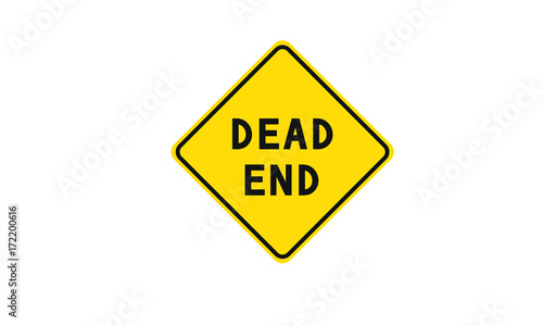 ad end warning sign ahead