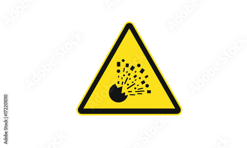 Risk of explotion warning sign