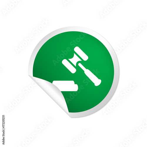 runder Sticker grün - Gerichtsurteil