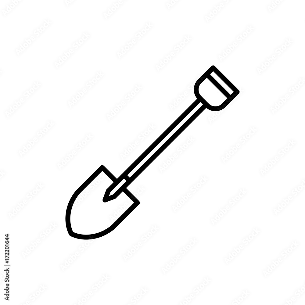 thin line shovel icon thin line shovel icon