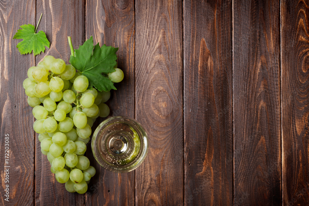 Wine glass and grapes Wine glass and grapes
