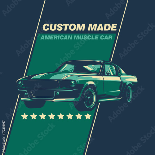 Muscle car vector illustration