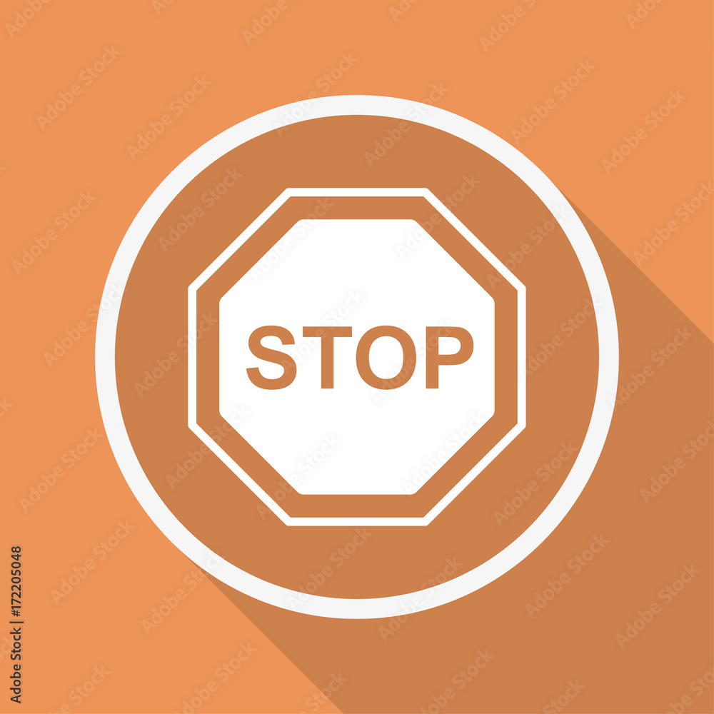 Runder Button mit Schatten - Stopschild