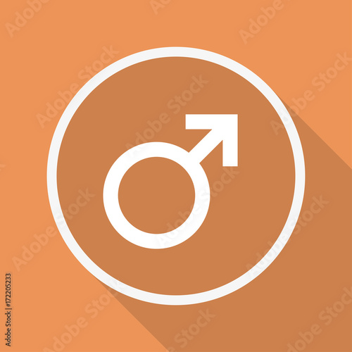 Runder Button mit Schatten - Männlich