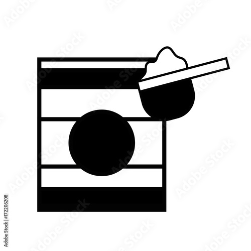 contour nice detergent in box to clean clothes vector illustration