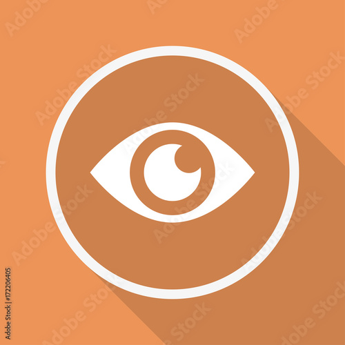 Runder Button mit Schatten - Auge