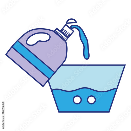 water pail design with softener bottle plashing vector illustration