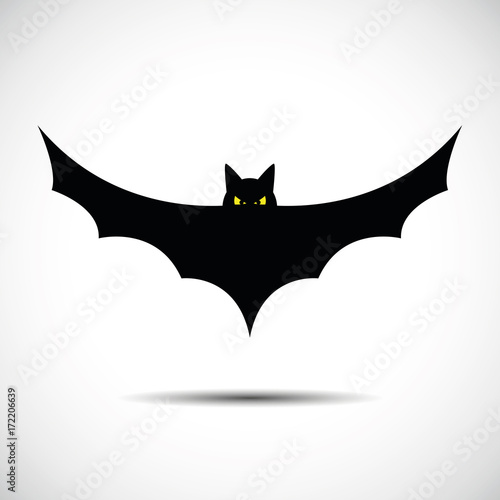 fledermaus mit gelben augen