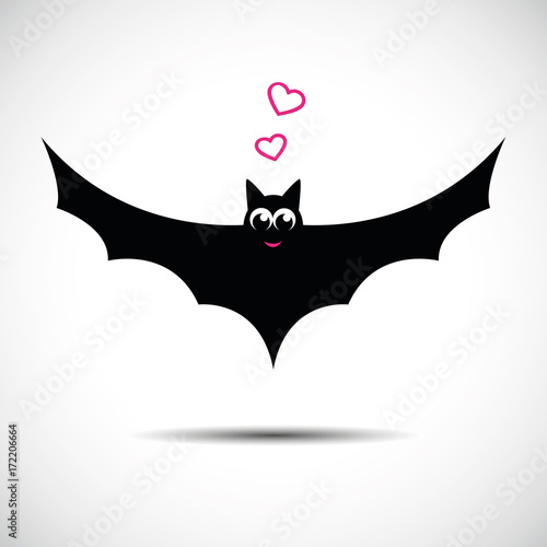 glückliche kleine fledermaus