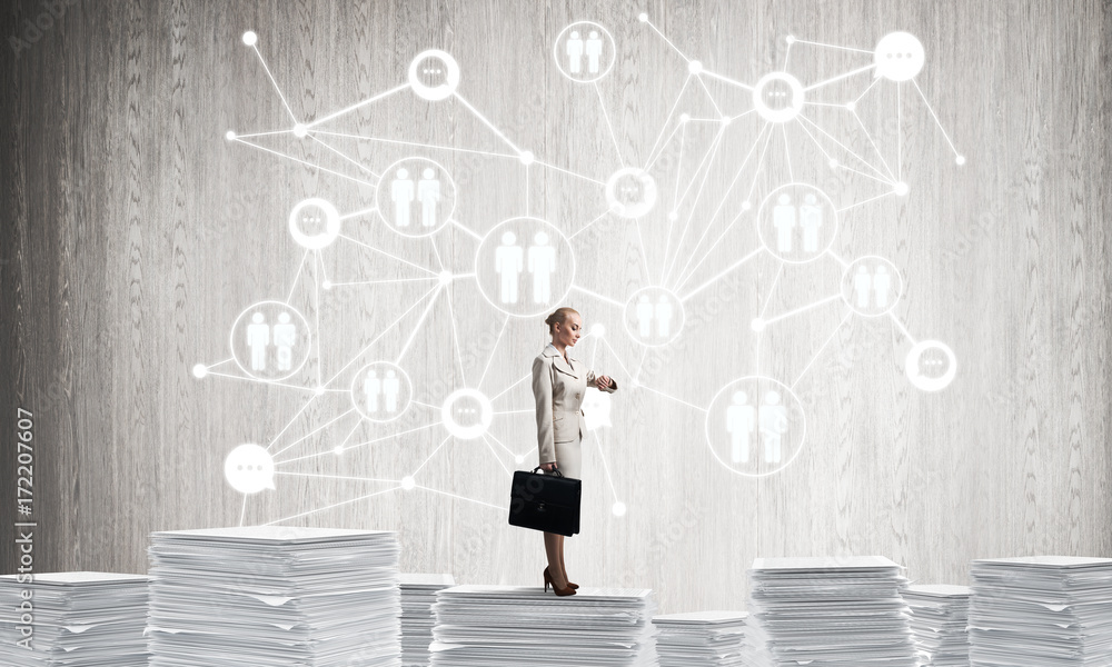 Successful confident business woman in suit.