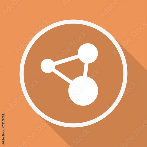 Runder Button mit Schatten - Netzwerk