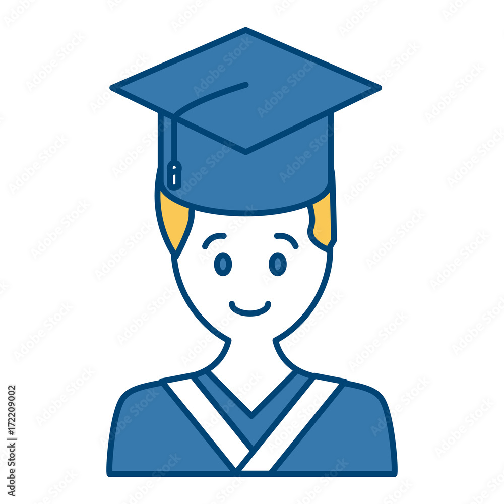 Student graduation cartoon icon vector illustration graphic design Student graduation cartoon icon vector illustration graphic design