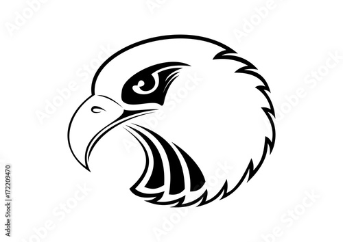 Eagle Head - vector illustration emblem