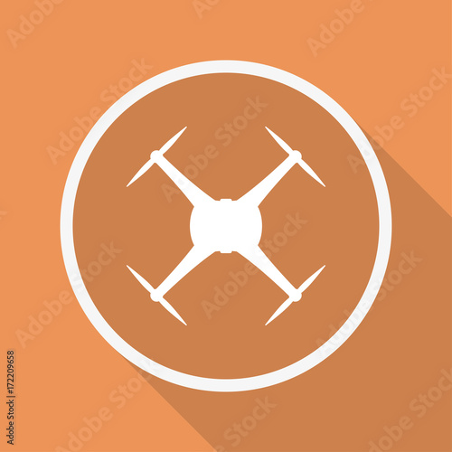 Runder Button mit Schatten - Drohne