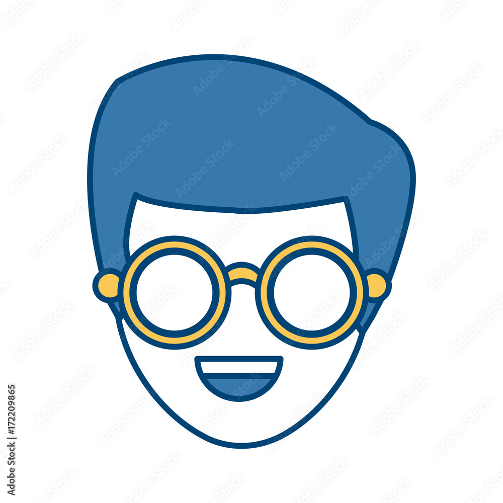 Man smiling cartoon icon vector illustration graphic design Man smiling cartoon icon vector illustration graphic design