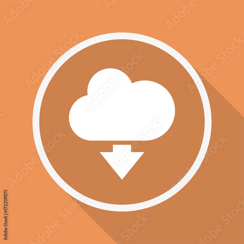 Runder Button mit Schatten - Wolke - Download