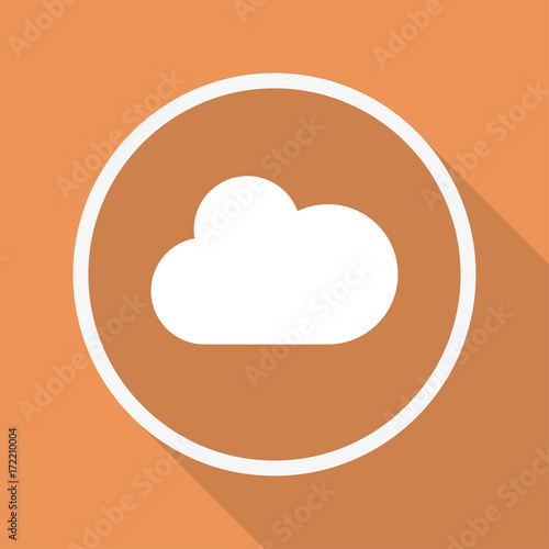 Runder Button mit Schatten - Wolke
