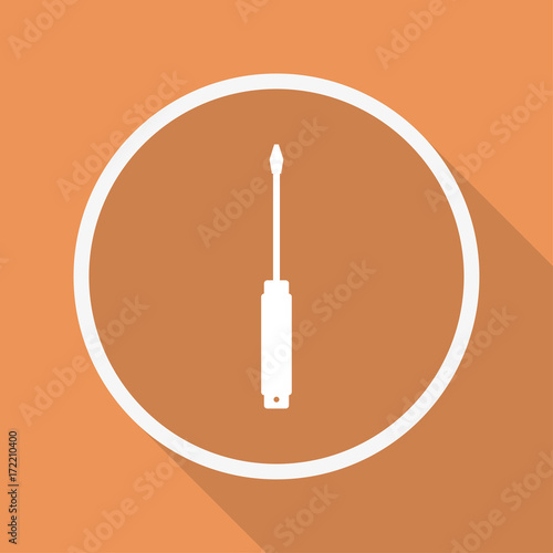 Runder Button mit Schatten - Schraubendreher