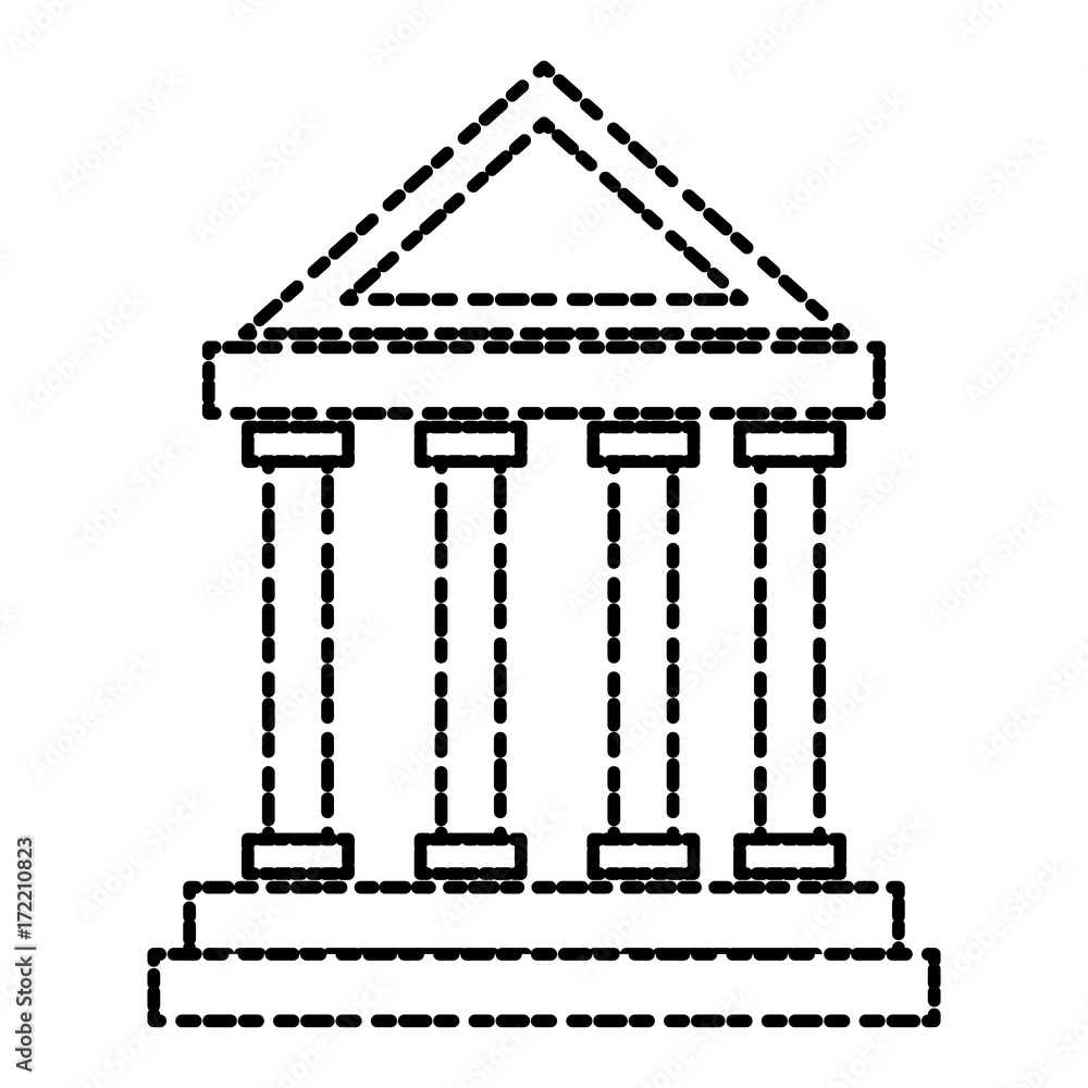 Antique greek building icon vector illustration graphic design