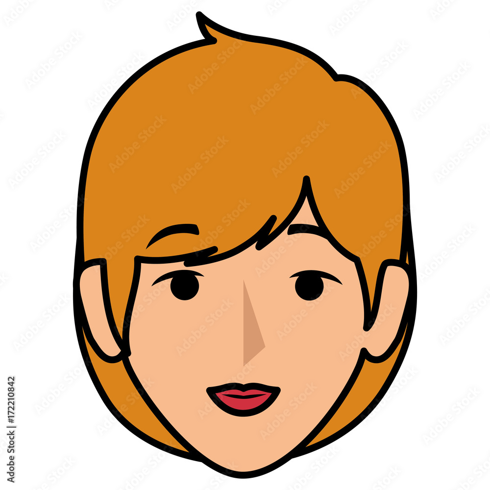 beautiful woman head avatar character