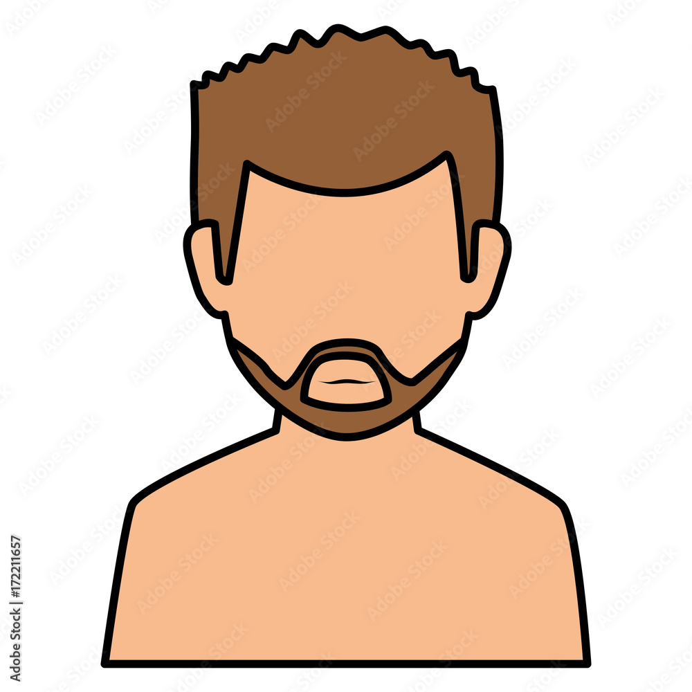 Fototapeta premium young man shirtless avatar character