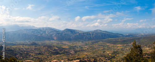 panoramic view from the mountains on Sardinia