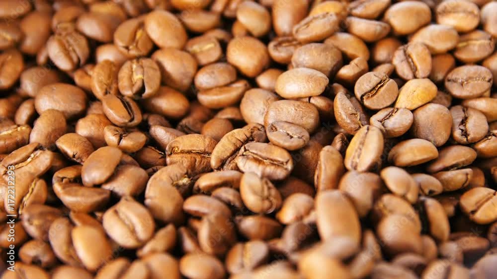 Macro Coffee-Beans Smell Fragrantly after Long Roasting Macro Coffee-Beans Smell Fragrantly after Long Roasting