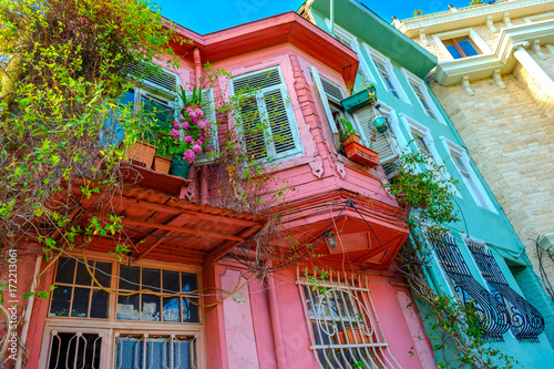 Photography old quarter of Istanbul, traditional houses