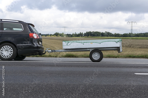 car with trailer photo