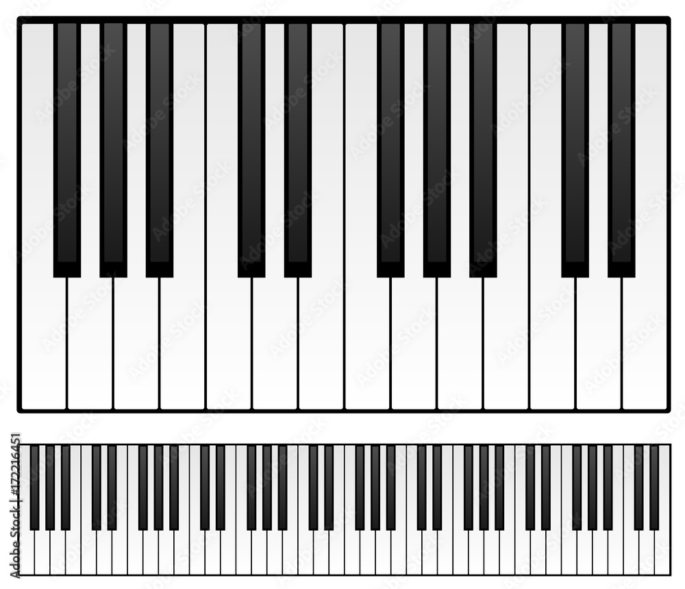 Piano Keyboard isolated on White Background. Vector eps 10 Piano Keyboard isolated on White Background. Vector eps 10