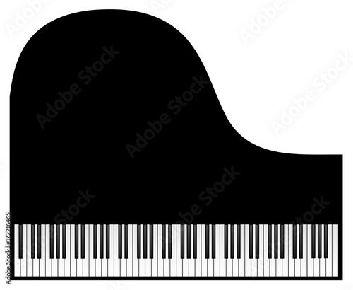 Piano Keyboard isolated on White Background. Vector eps 10