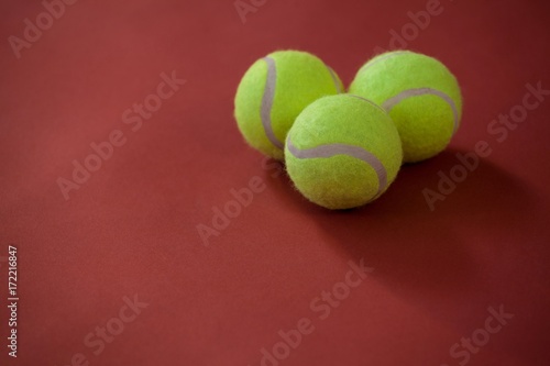 Close up of three tennis balls © WavebreakMediaMicro