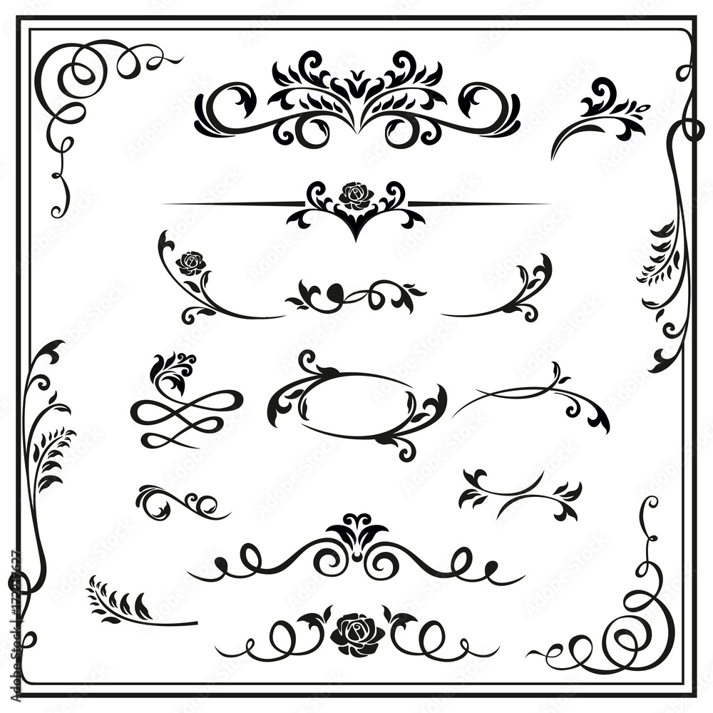 Graphic elements calligraphic vector sets for designers - patterns, designs, monograms and curlicues, arrows. For weddings,Valentine's day,holidays,baby design,birthday. Graphic elements calligraphic vector sets for designers - patterns, designs, monograms and curlicues, arrows. For weddings,Valentine's day,holidays,baby design,birthday.
