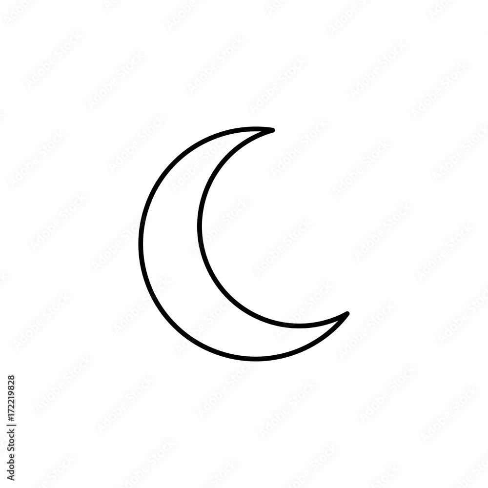 crescent moon icon crescent moon icon