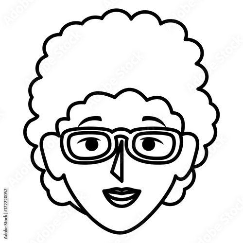 beautiful woman head avatar character