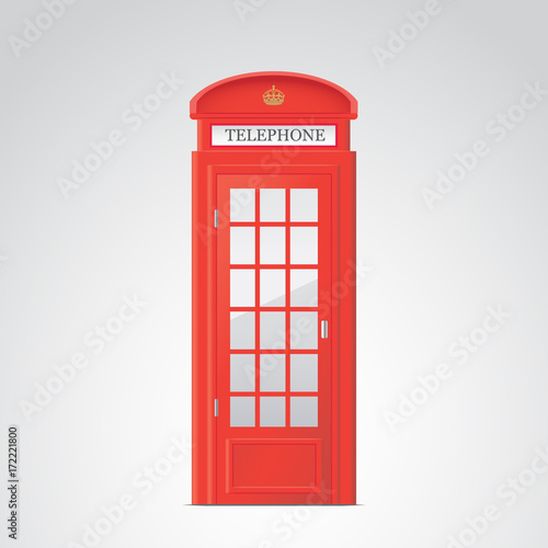 Phone booth vector illustration.