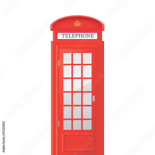 Phone booth vector illustration.