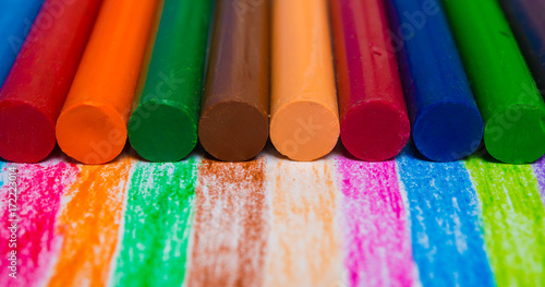 Colourful crayons