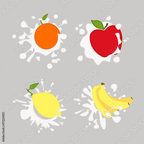 Fototapeta Naklejka Na Ścianę i Meble -  Lemon, orange, apple
