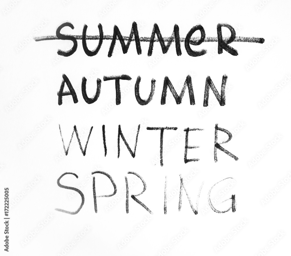 Autumn period of time on paper Autumn period of time on paper