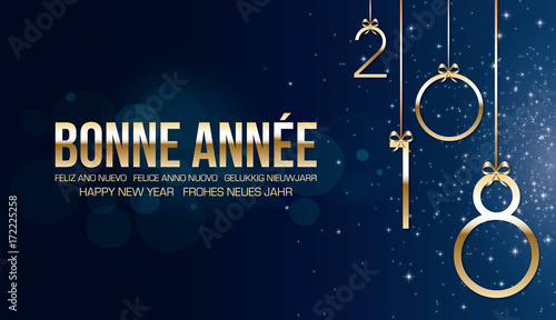 Bonne année 2018 bleue