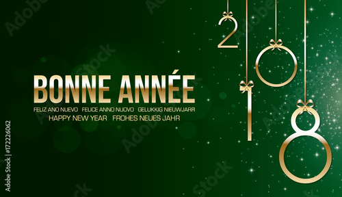 Bonne année 2018 verte