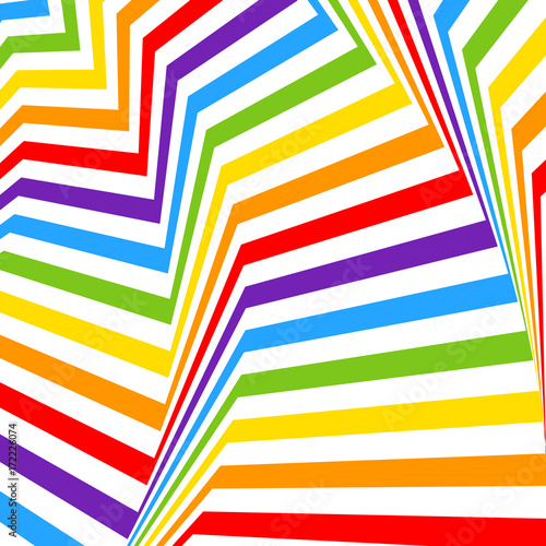 Rainbow colored heart LGBT colors. Abstract geometric pattern. Vector illustration.